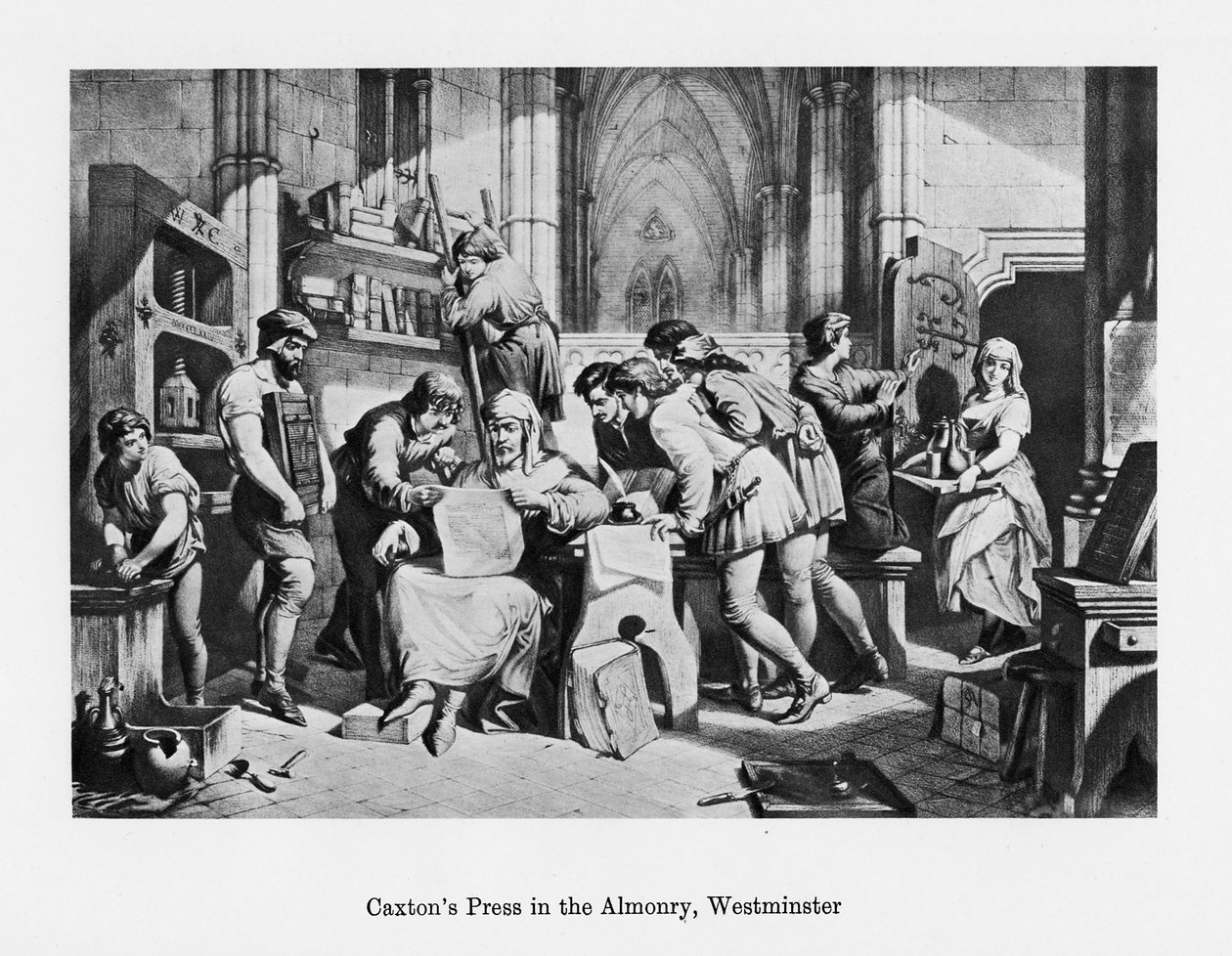 威廉·卡克斯顿（William Caxtons）出版社，西敏寺，十五世纪，十九世纪 作者 不明