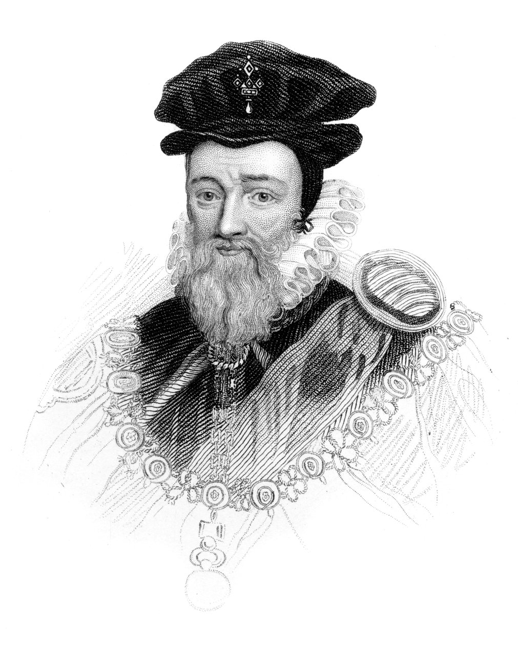 威廉·塞西尔（William Cecil），伯格利男爵（Barst Burghley），1850年 作者 不明
