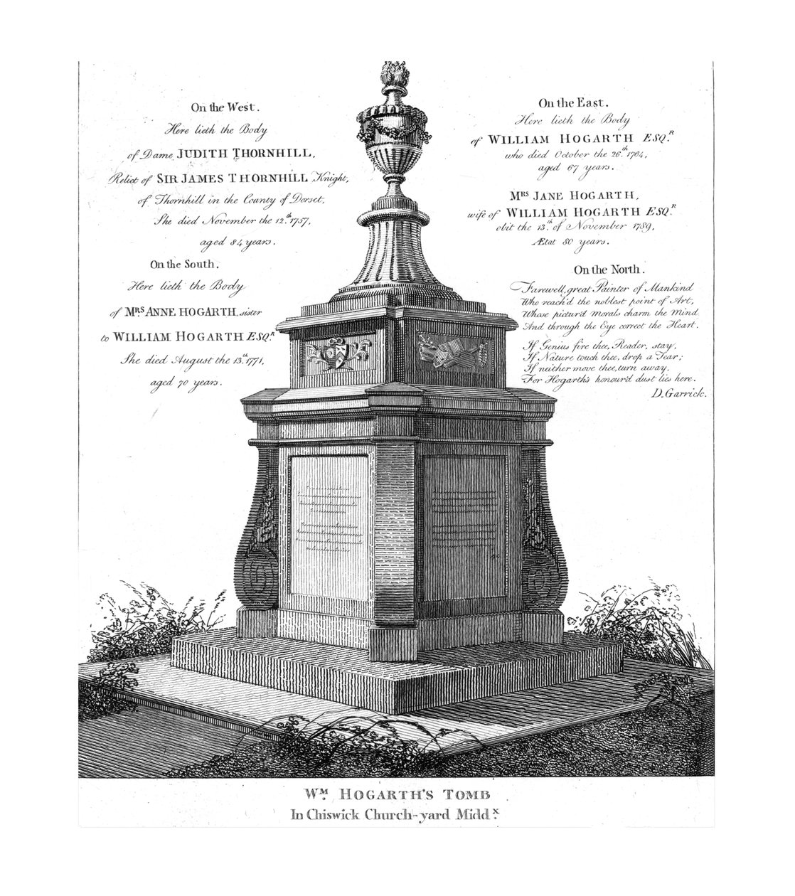 威廉·霍加斯（William Hogarths）墓，建于1793年。 作者 不明