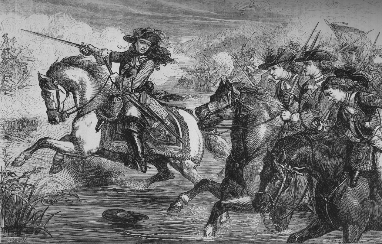 威廉三世。在波恩（Boyne），1690年，约1880年。 作者 不明