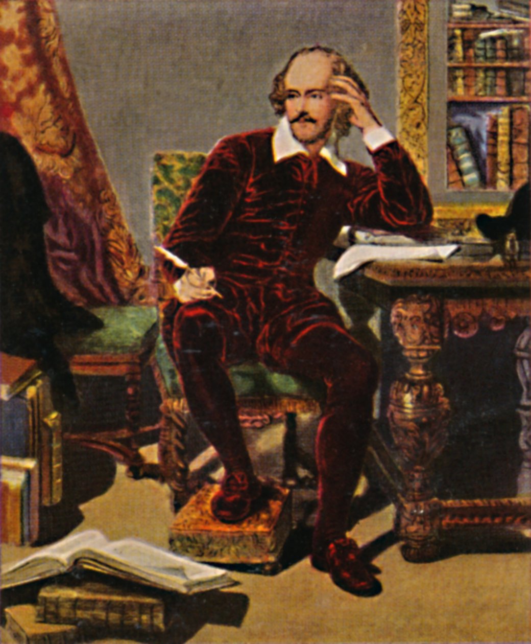 莎士比亚（William Shakespeare）1564-1616。 -J. Faed绘画，1934年。 作者 不明