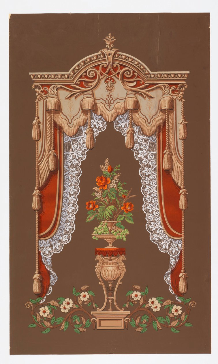 窗帘（美国），ca. 1860年 作者 不明