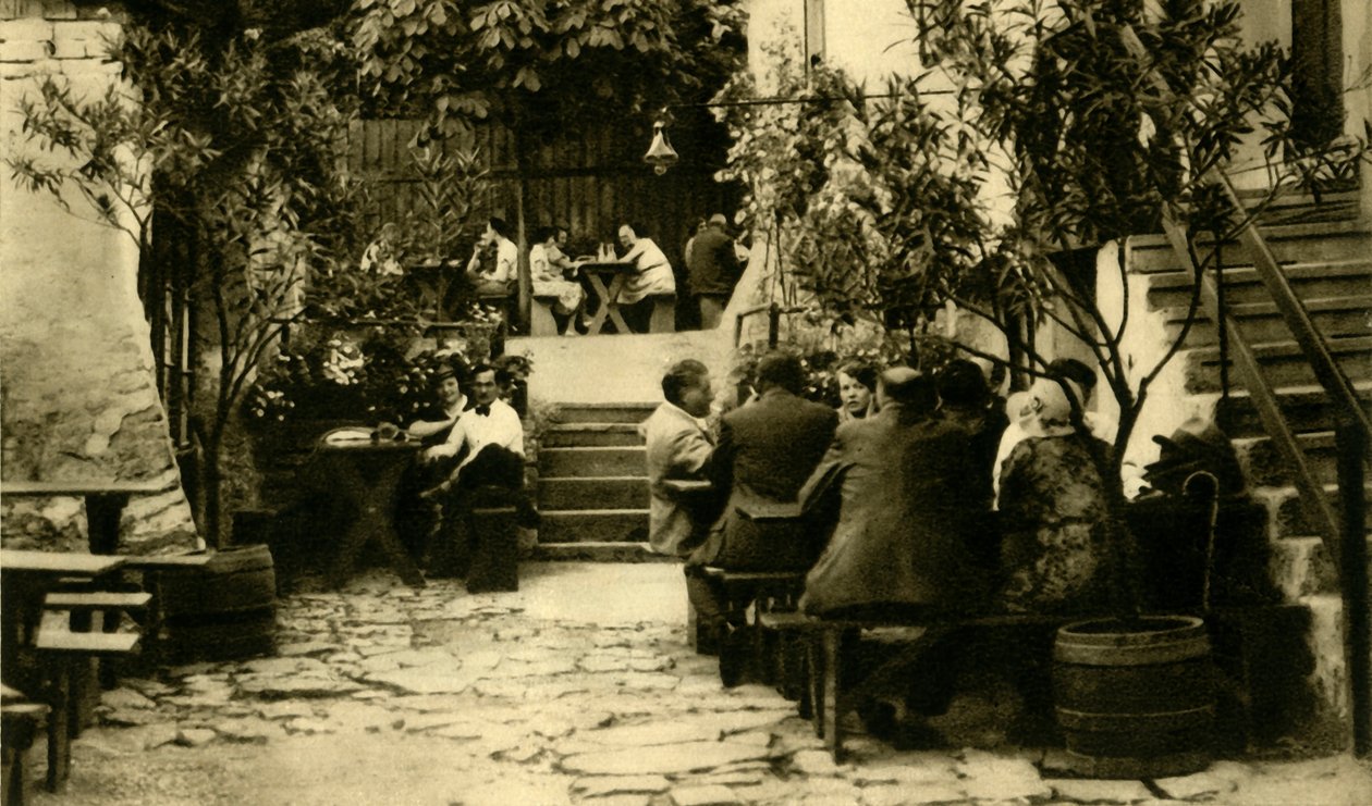 1935年，奥地利维也纳，格林辛（Grinzing）酒庄。 作者 不明