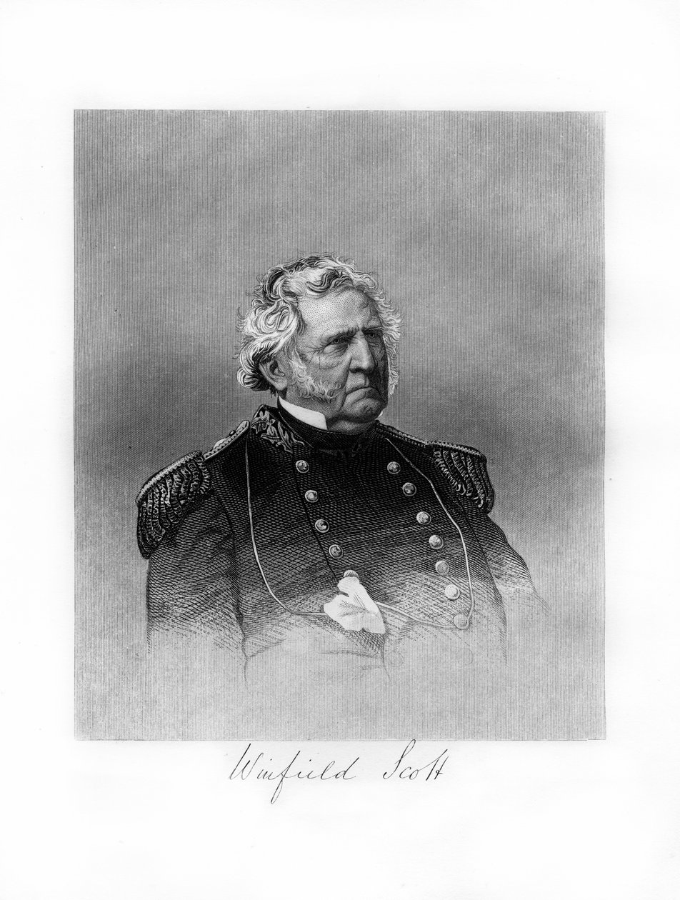 温菲尔德·斯科特（Winfield Scott），美国陆军上将，外交官和总统候选人，1872年 作者 不明