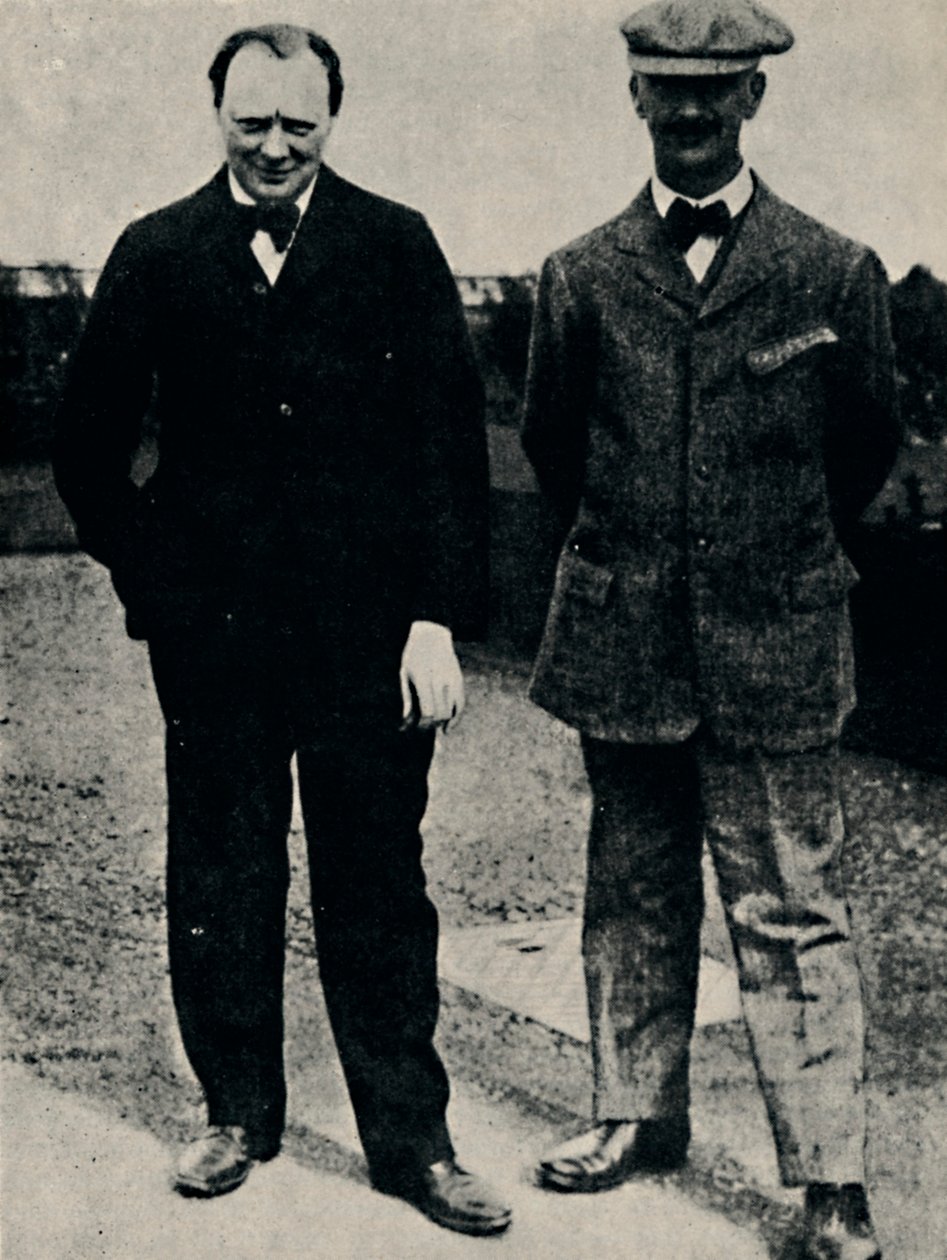 温斯顿·丘吉尔和乔治·兰伯特，1912年，1945年。 作者 不明