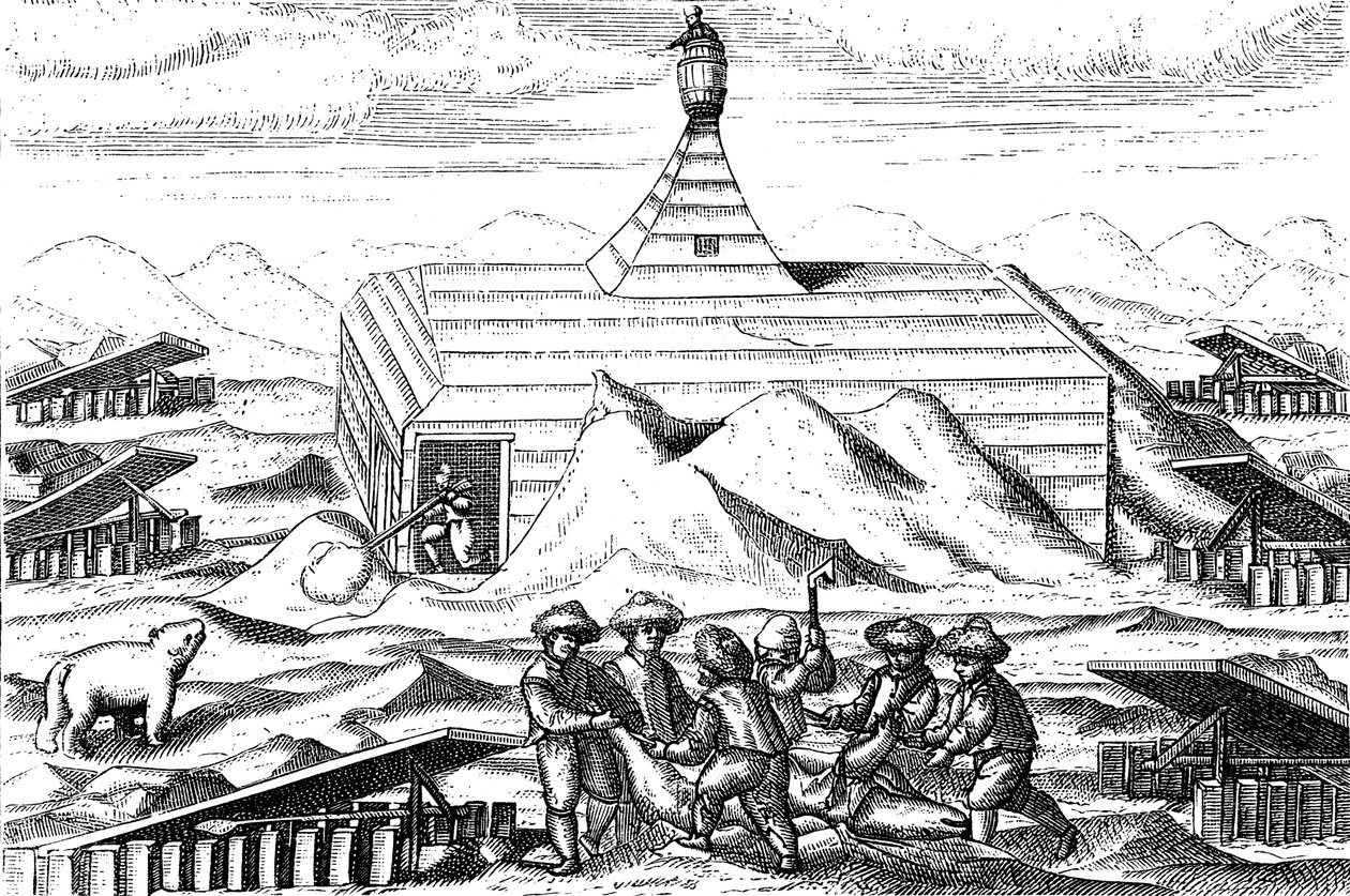 1596-1597年，威廉·巴伦特斯（Willem Barents）冬季探险队前往北极 作者 不明