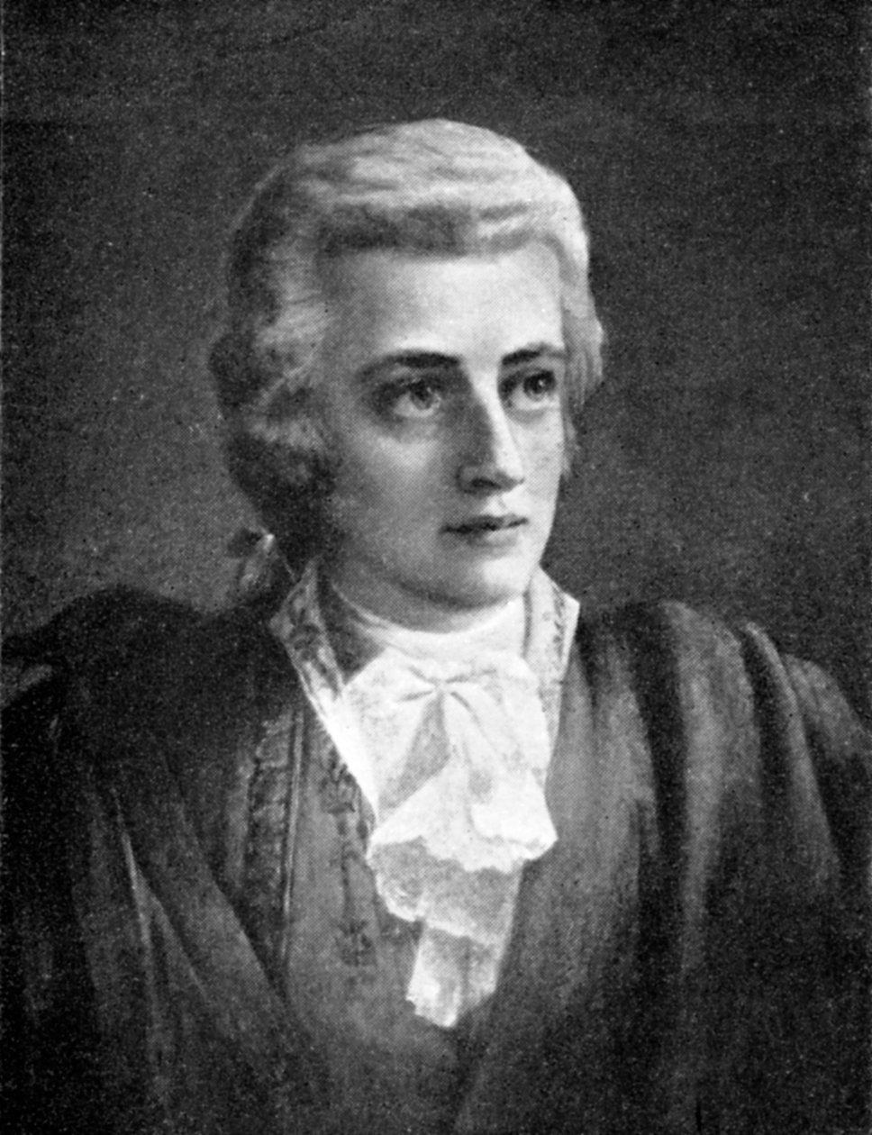 沃尔夫冈·阿马德乌斯·莫扎特（Wolfgang Amadeus Mozart），1756-1791年，作曲家，1909年 作者 不明