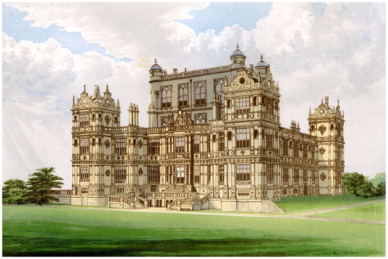 Wollaton Hall，诺丁汉郡，诺丁汉郡，米德尔顿勋爵的住所，c1880 作者 不明