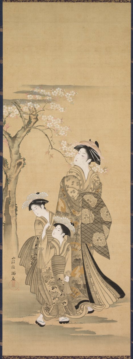 女人和两个孩子，1900年代。 作者 不明