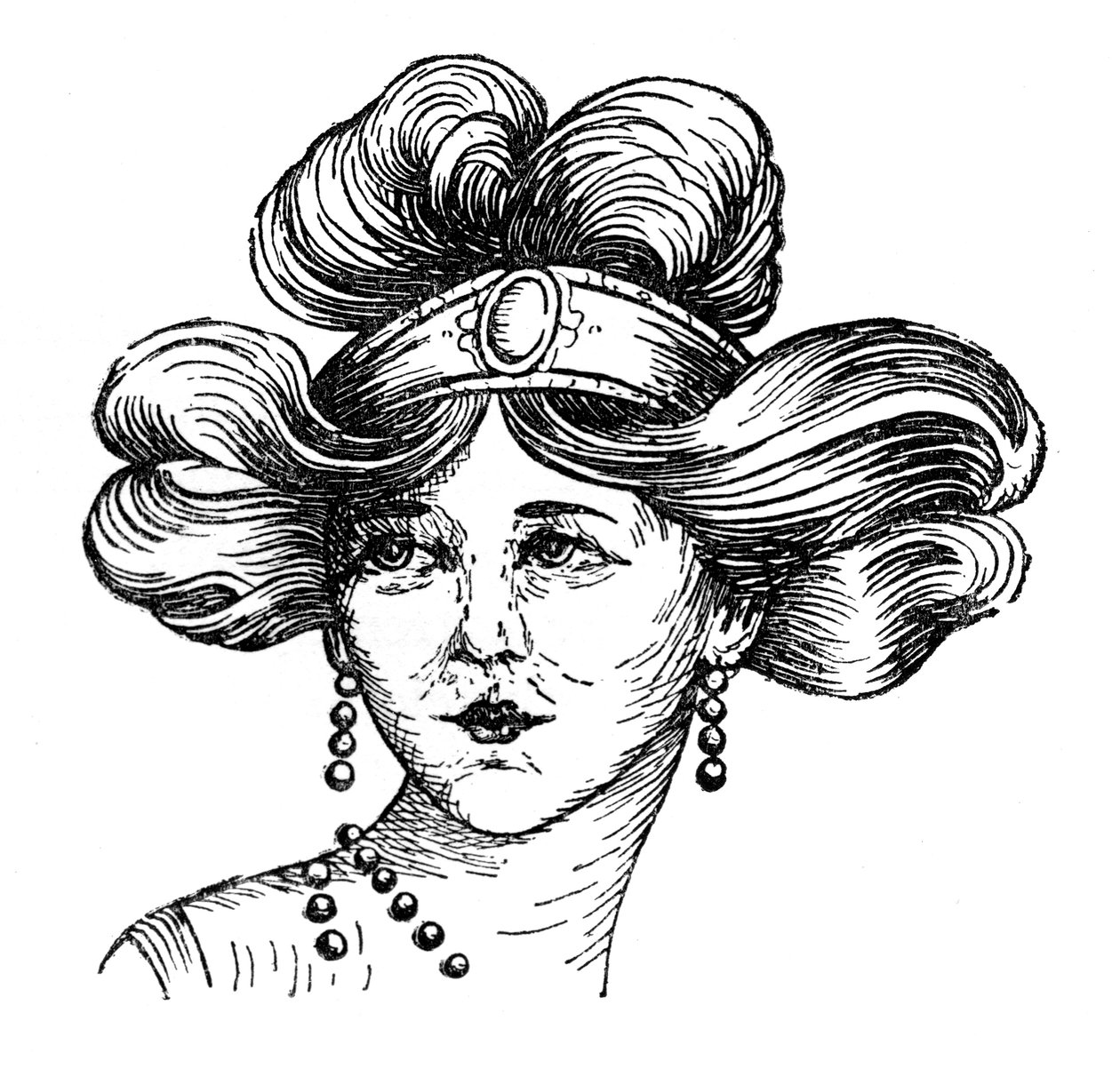 女人的发型，1910年 作者 不明