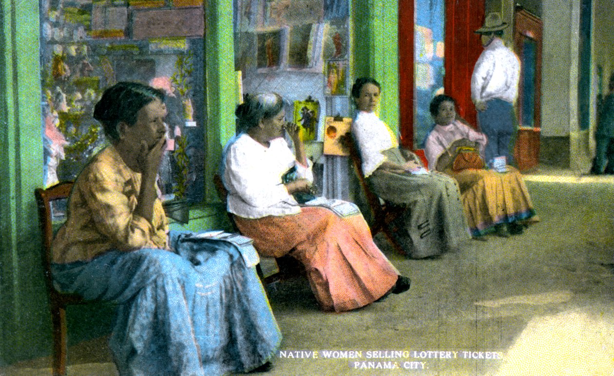 出售彩票的妇女，巴拿马城，巴拿马，1920年代 作者 不明
