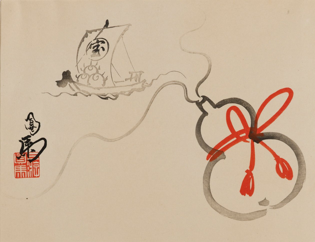 木版画--高良坊 作者 不明