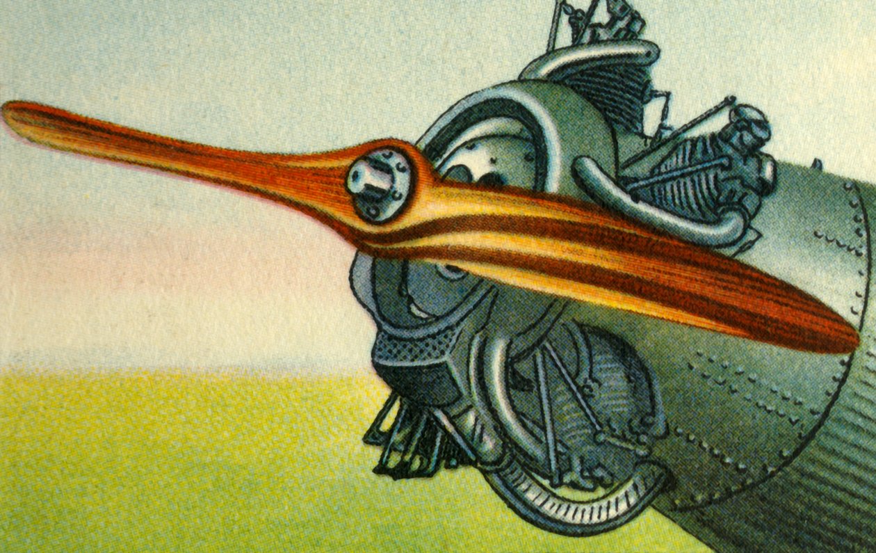 Hugo Heine Propeller-Werk公司制造的木制飞机螺旋桨，1932年。 作者 不明