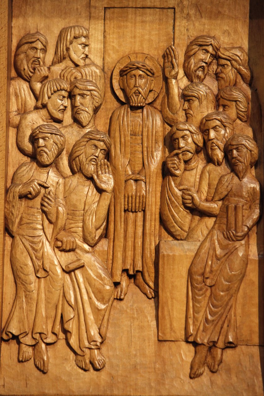 Wooden sculpture depicting Jesus Christ tied Paris France 作者 不明