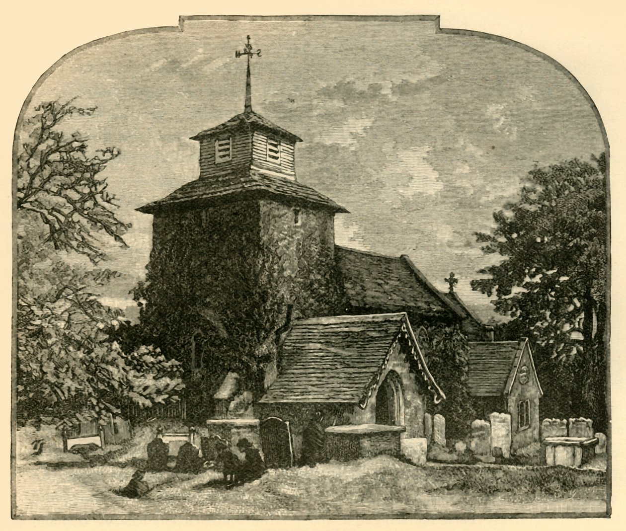沃顿教堂（Wooton Church），1898年。 作者 不明