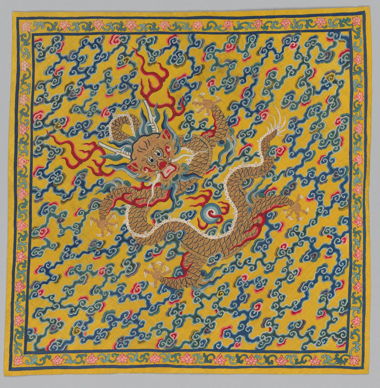 清澈浑水的挂毯卷轴包装盒，1736-95年。 作者 不明