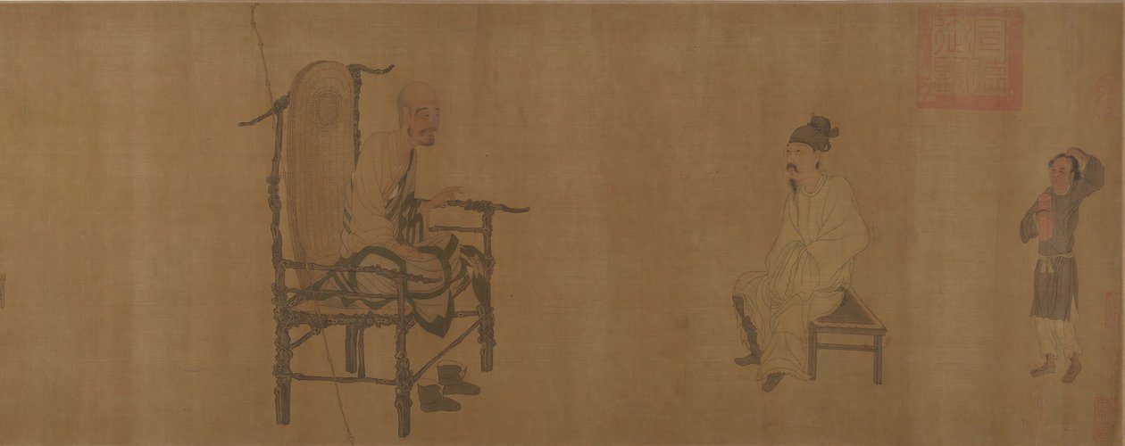 萧逸从扁鹊和尚处获得《兰亭序》手稿。 作者 不明