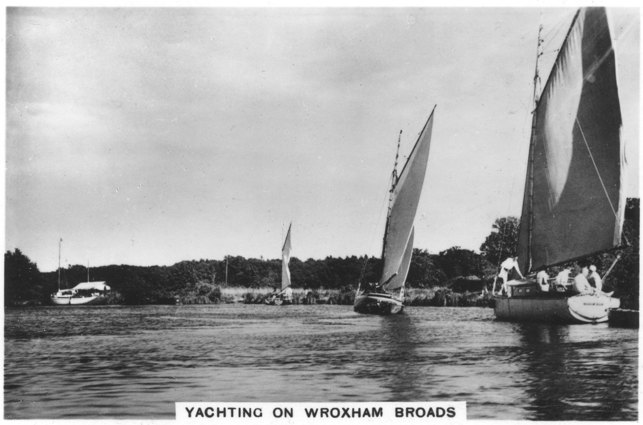 1936年在Wroxham Broads上乘游艇 作者 不明