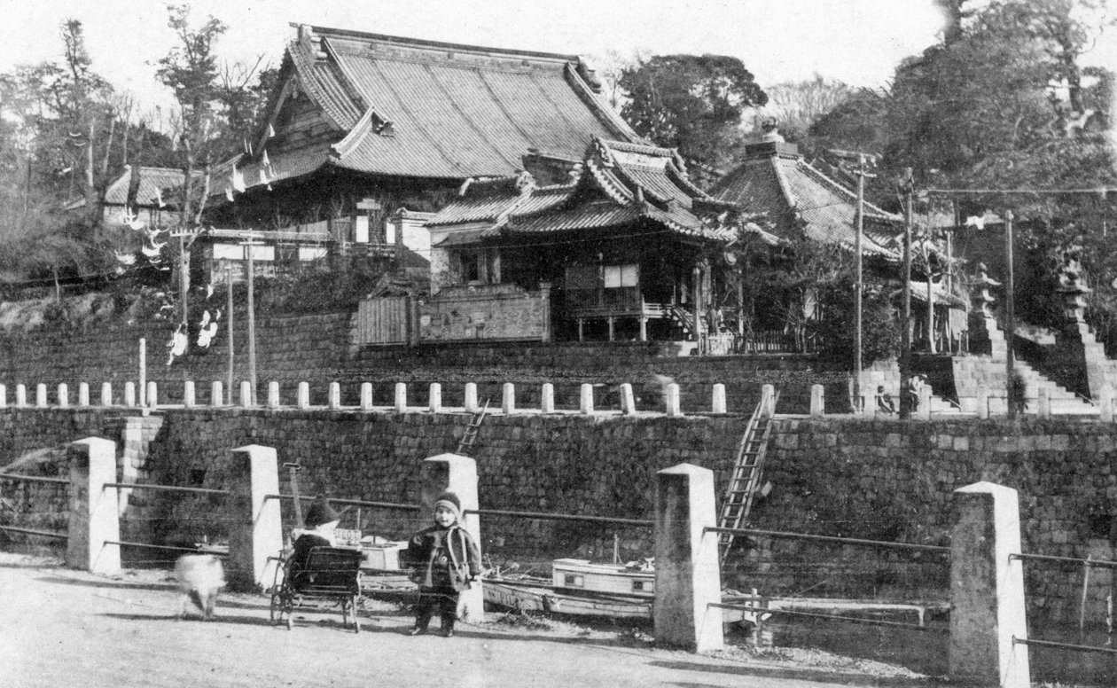日本横滨元町的Yakushi佛教寺庙，二十世纪 作者 不明