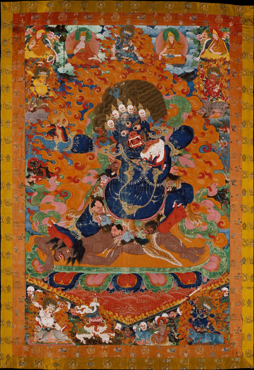 Yamantaka，死亡之神的毁灭者，18世纪初。 作者 不明