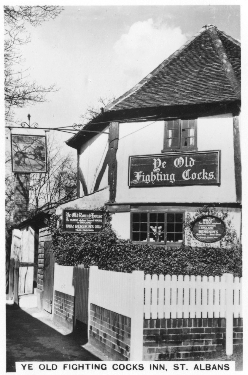 Ye Old Fighting Cocks Inn，圣奥尔本斯，赫特福德郡，1937年 作者 不明