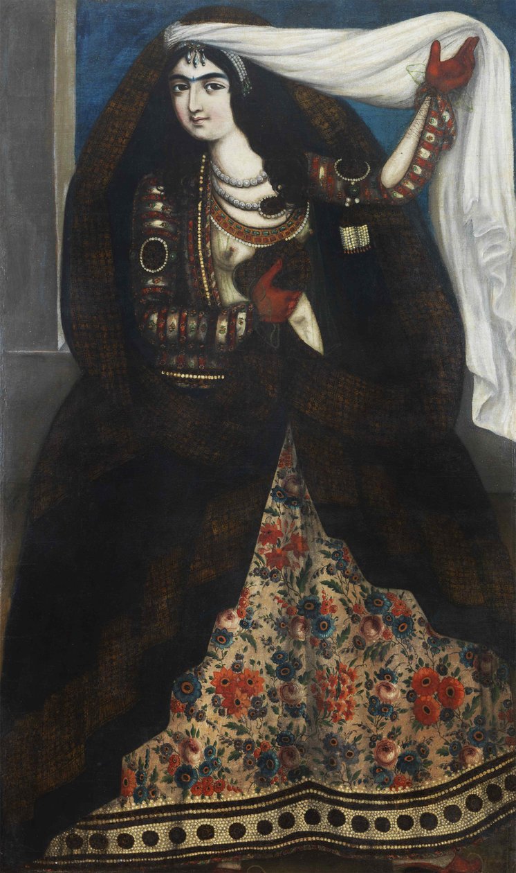 少妇佩带的chador，大约1844-1850。 作者 不明