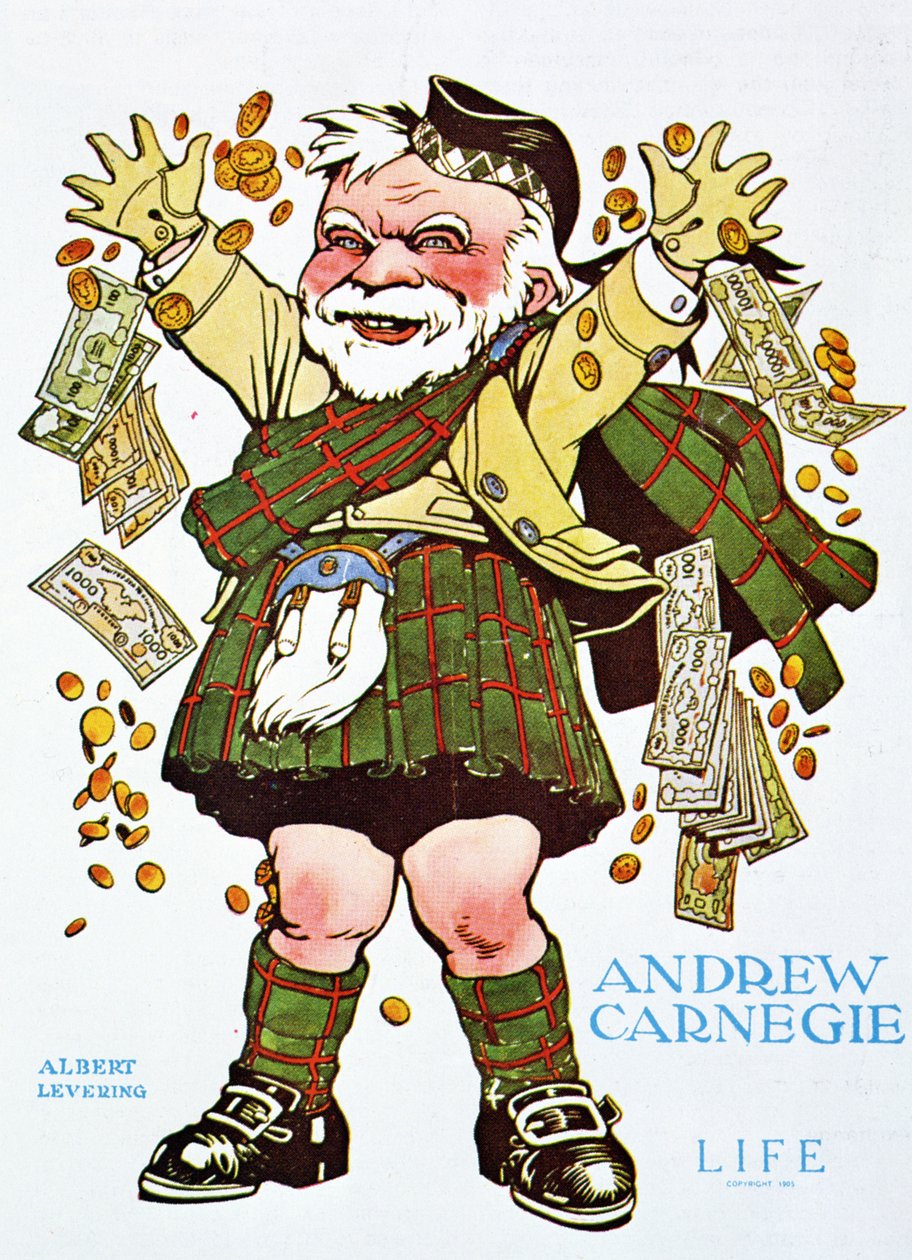 来自Life Magazine的Andrew Carnegie的漫画 作者 未知未知