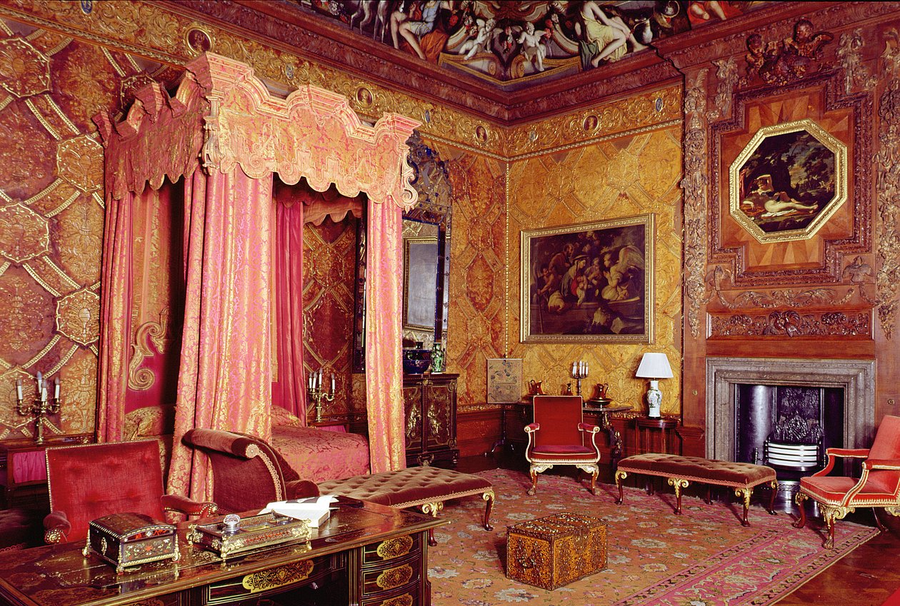 Chatsworth House，国家卧室1687-1707，德比郡，英国 作者 未知未知