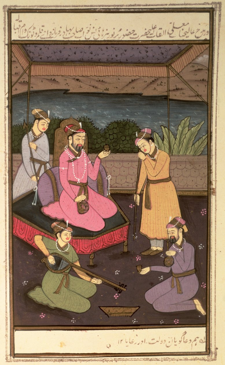 皇帝Khurram（沙贾汗），与服务员，莫卧儿 作者 未知未知