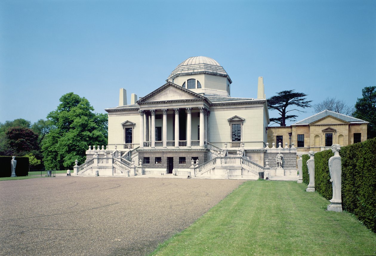 伦敦Chiswick House东面的外观，（1725-29），由伯灵顿勋爵建造，第三伯爵（Richard Boyle）（1694-1753） 作者 未知未知