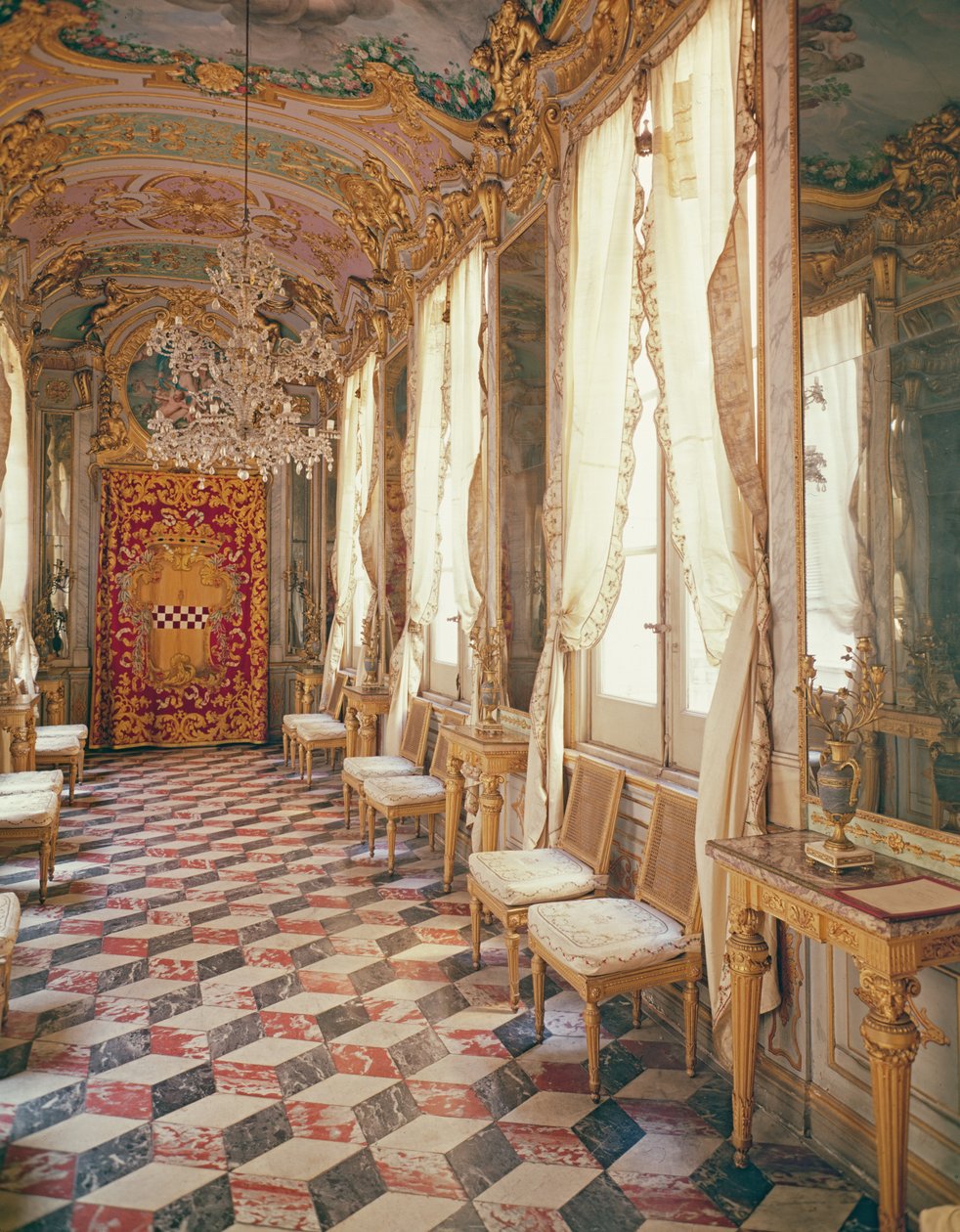 镜子的画廊与壁画由Lorenzo de法拉利，Palazzo Spinola，热那亚，意大利 作者 未知未知