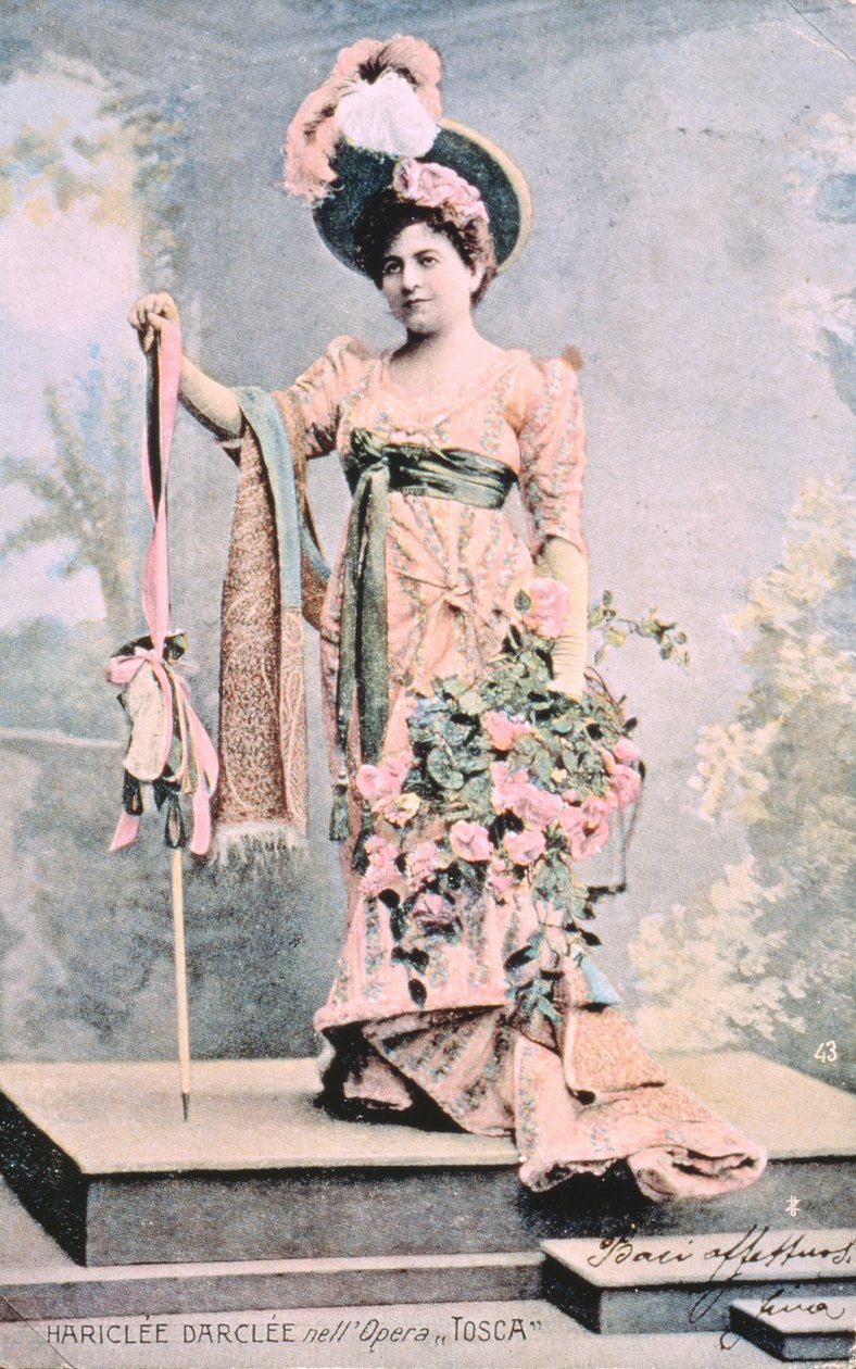 歌剧“托斯卡”中的Hariclea Darclee由Giacomo Puccini（1858-1924）1900（彩色照片） 作者 未知未知