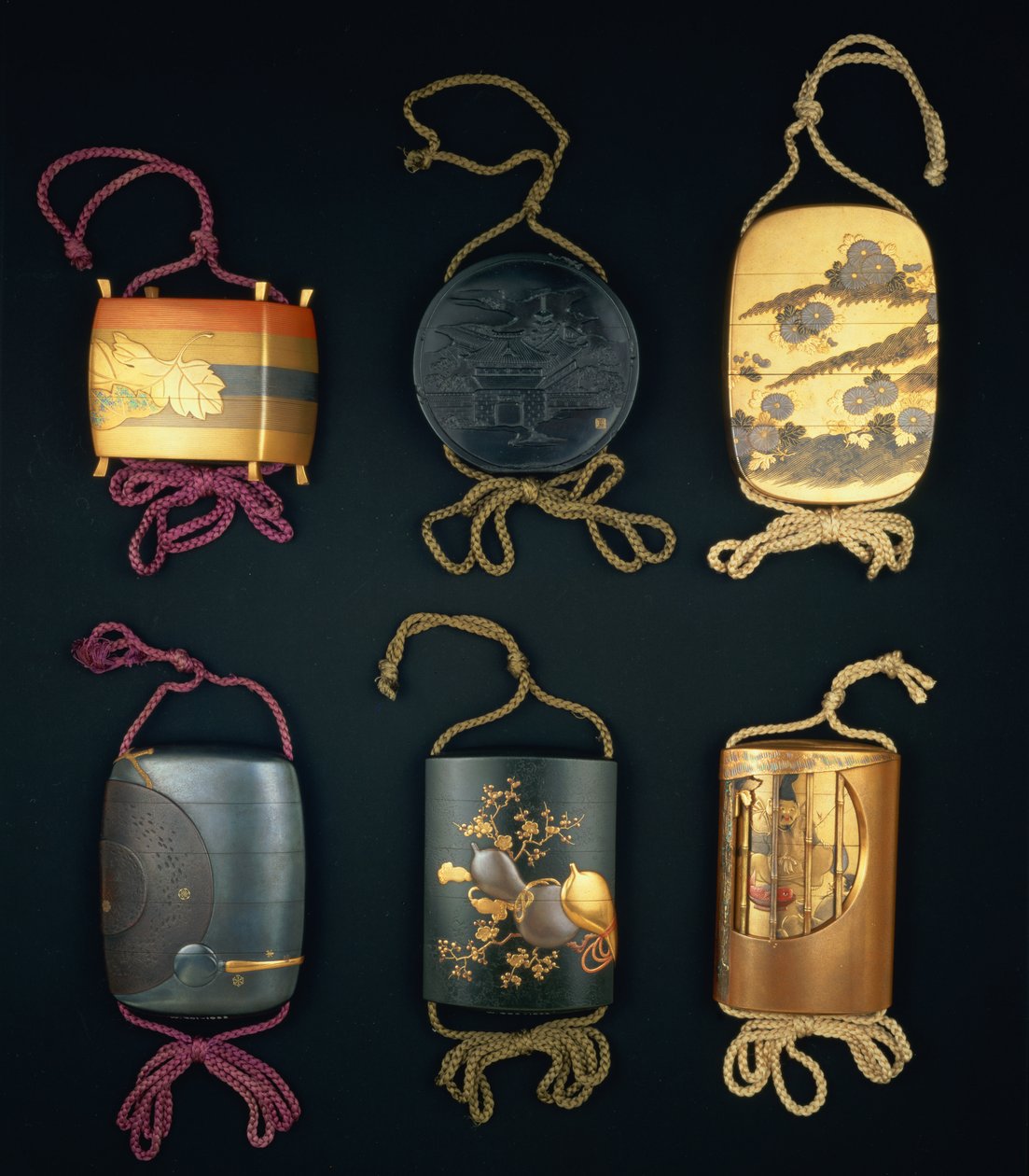 Inro Cases，19世纪（镀金和亮漆） 作者 未知未知