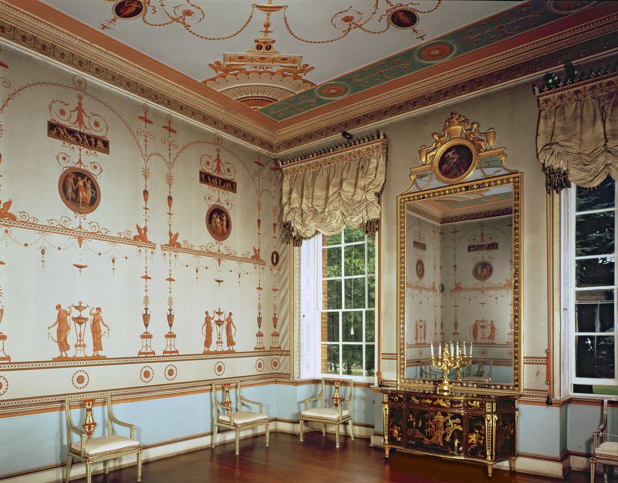 奥斯特利公园，伊特鲁里亚室，由罗伯特亚当（1728-92）建造，始于1761年，英国米德尔塞克斯 作者 未知未知