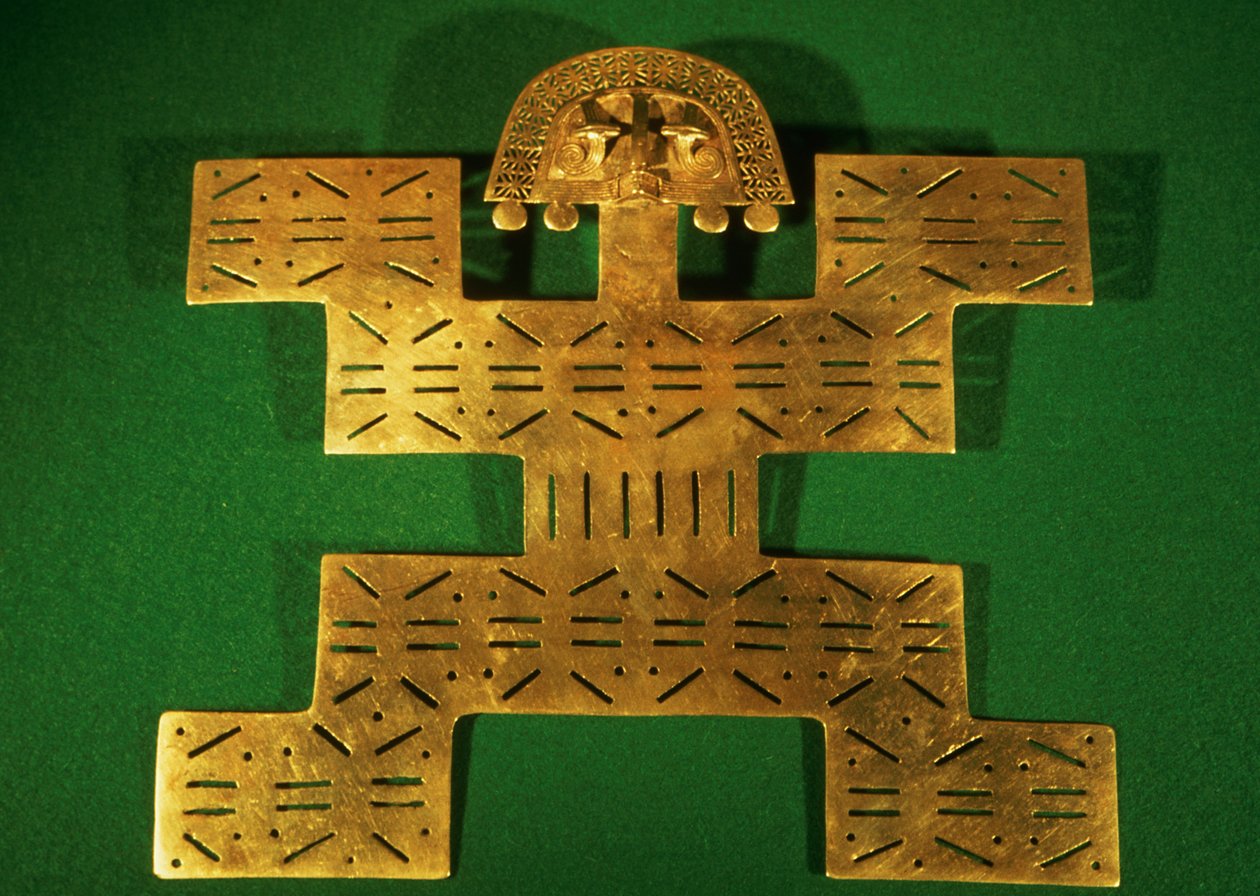 哥伦比亚托利马地区的胸饰，公元500年至1500年（金） 作者 未知未知