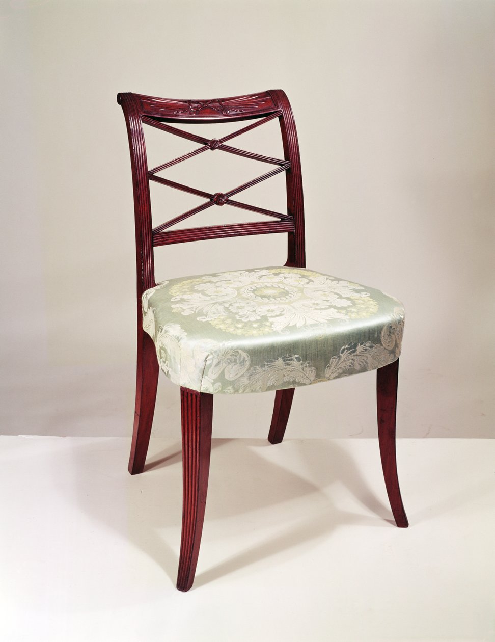 滚动式椅子，桃花心木，由Duncan Phyfe，1807年 作者 未知未知