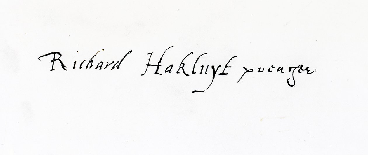 Richard Hakluyt的签名（c.1552-1616） 作者 未知未知