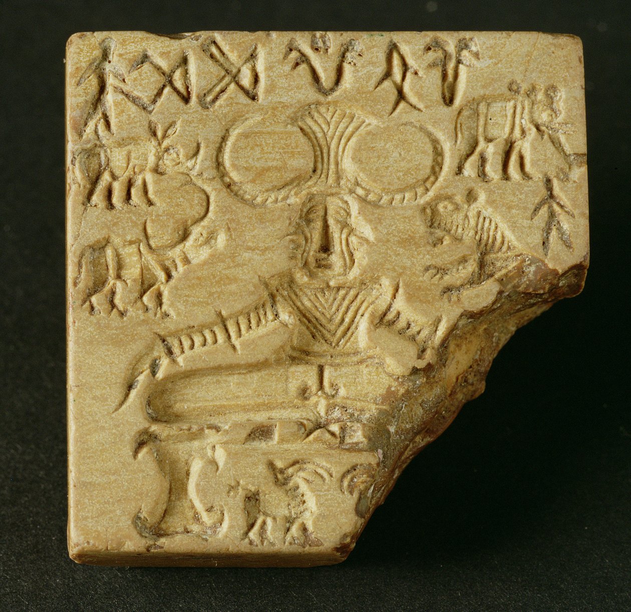 Steatite Pasupati海豹，Mohenjodaro，公元前2300年至1750年 作者 未知未知