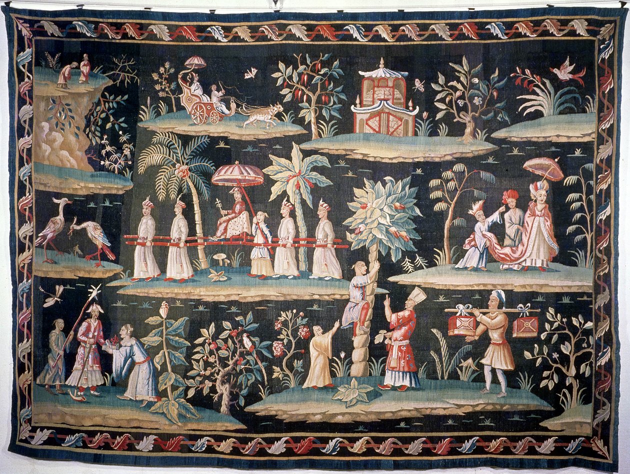 18世纪早期，Soho Tapestry Works的John van der Bank中国式风格的挂毯 作者 未知未知