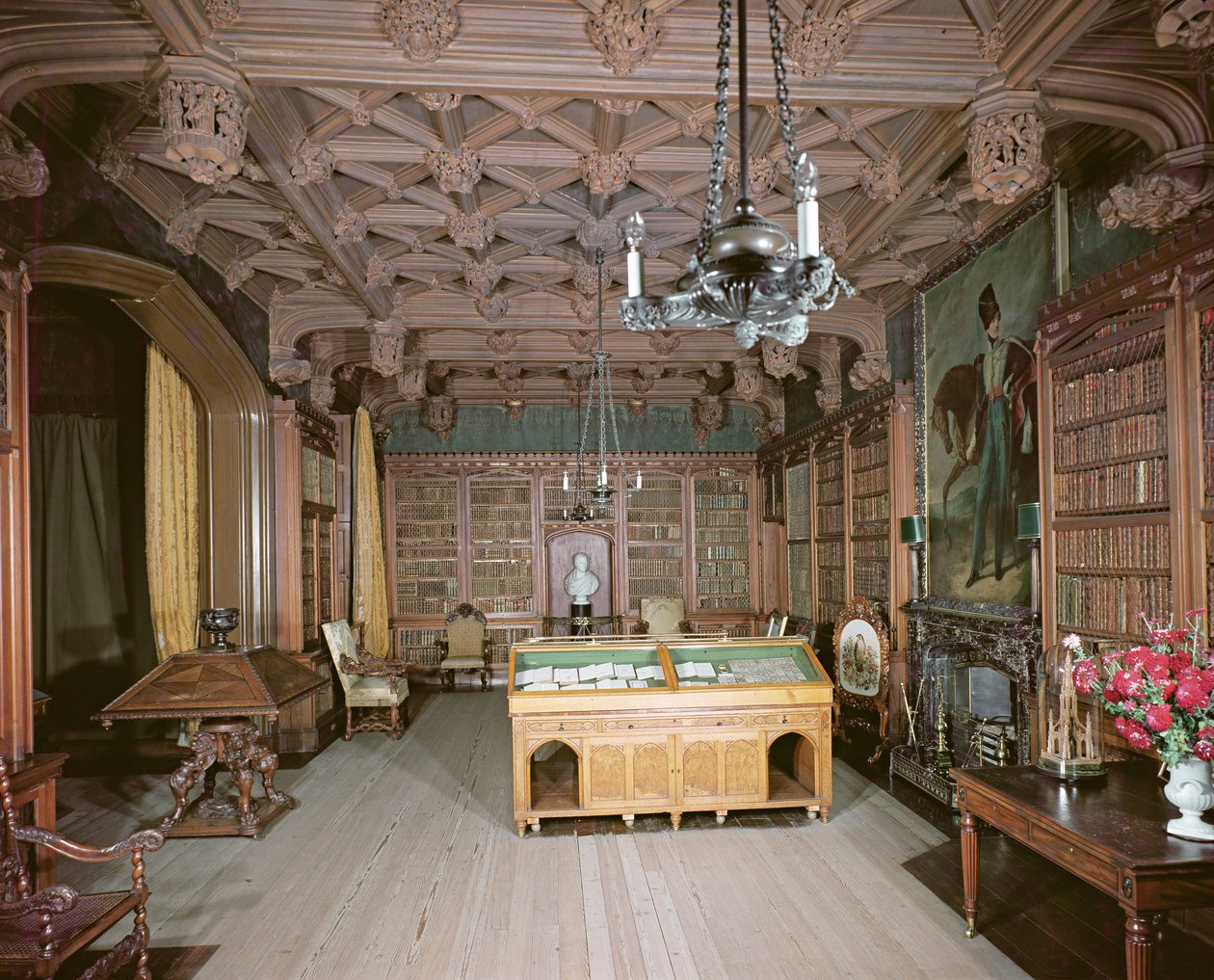 图书馆，Abbotsford House，Melrose，重建了1822年 作者 未知未知