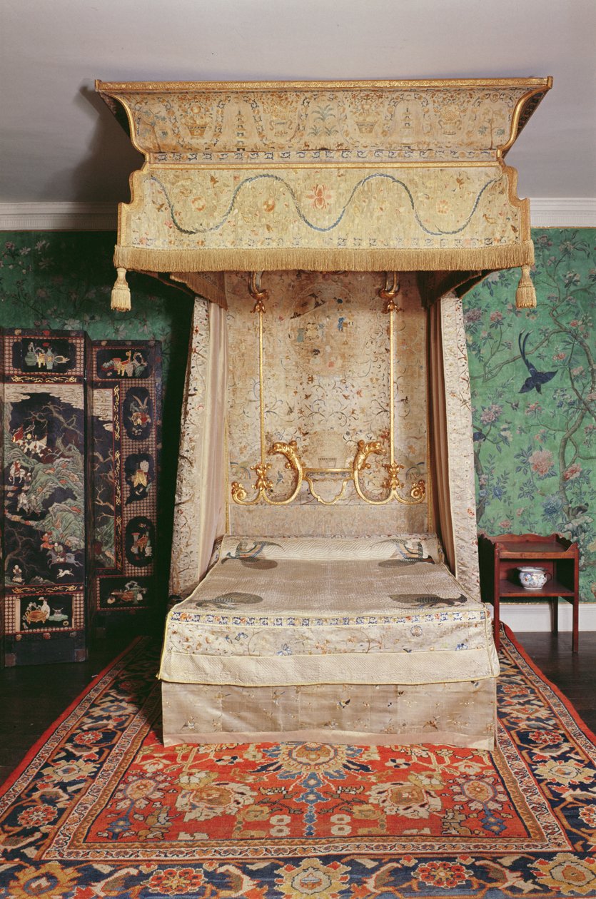 红色卧室，1760年 作者 未知未知
