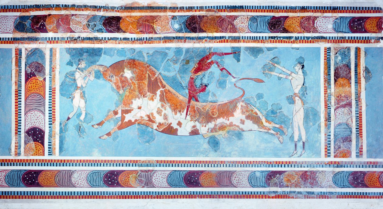Toreador Fresco，Knossos Palace，克里特岛，公元前1500年 作者 未知未知