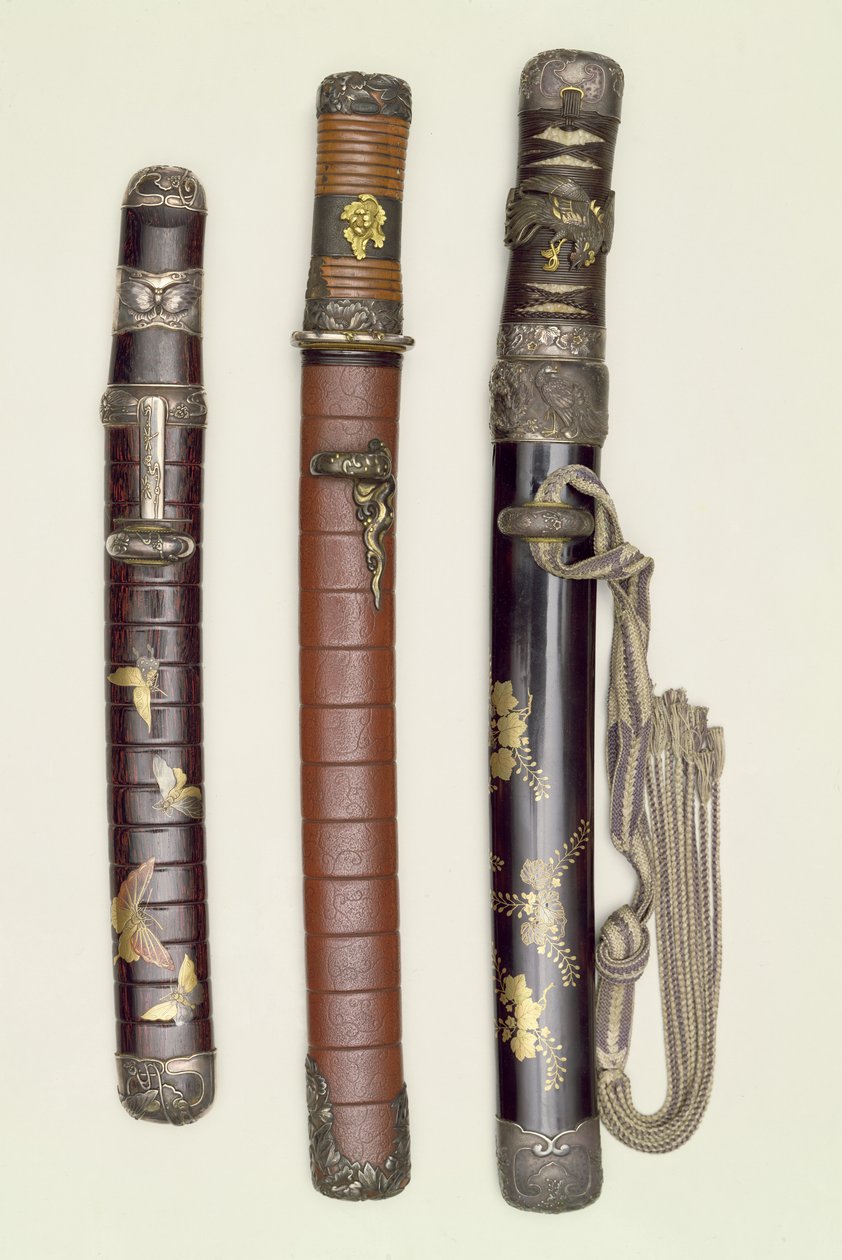 明治时期的三个Aikichi Tanto（剑），19世纪末 作者 未知未知