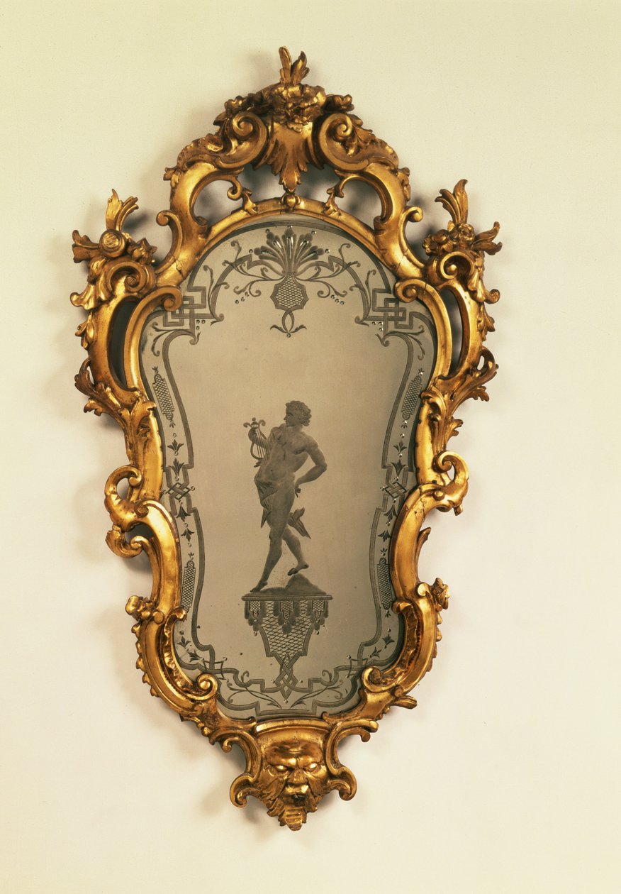 威尼斯giltwood girandole，雕刻有古典人物的漩涡花饰板 作者 未知未知