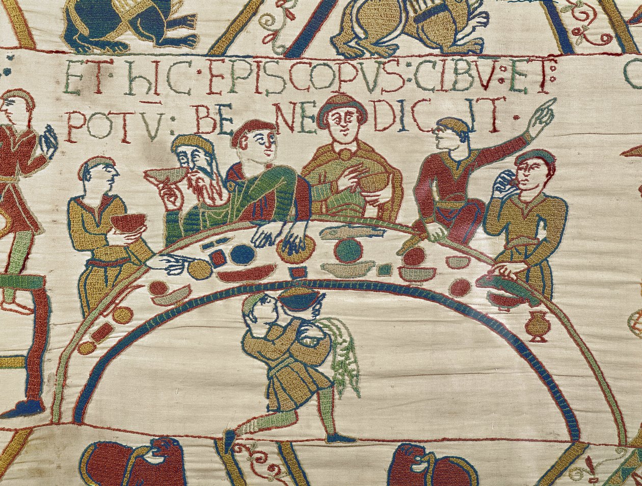 Odo主教祝福Bayeux Tapestry食品和葡萄酒 作者 未知未知