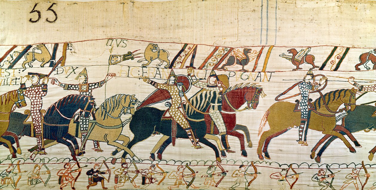 威廉公爵向他的军队Bayeux Tapestry展示了面子 作者 未知未知