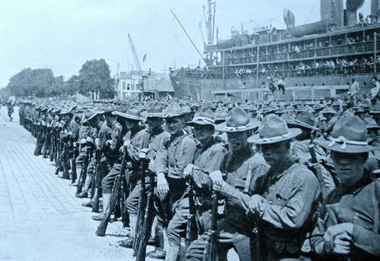 美国军队于1917年登陆法国 作者 未知未知