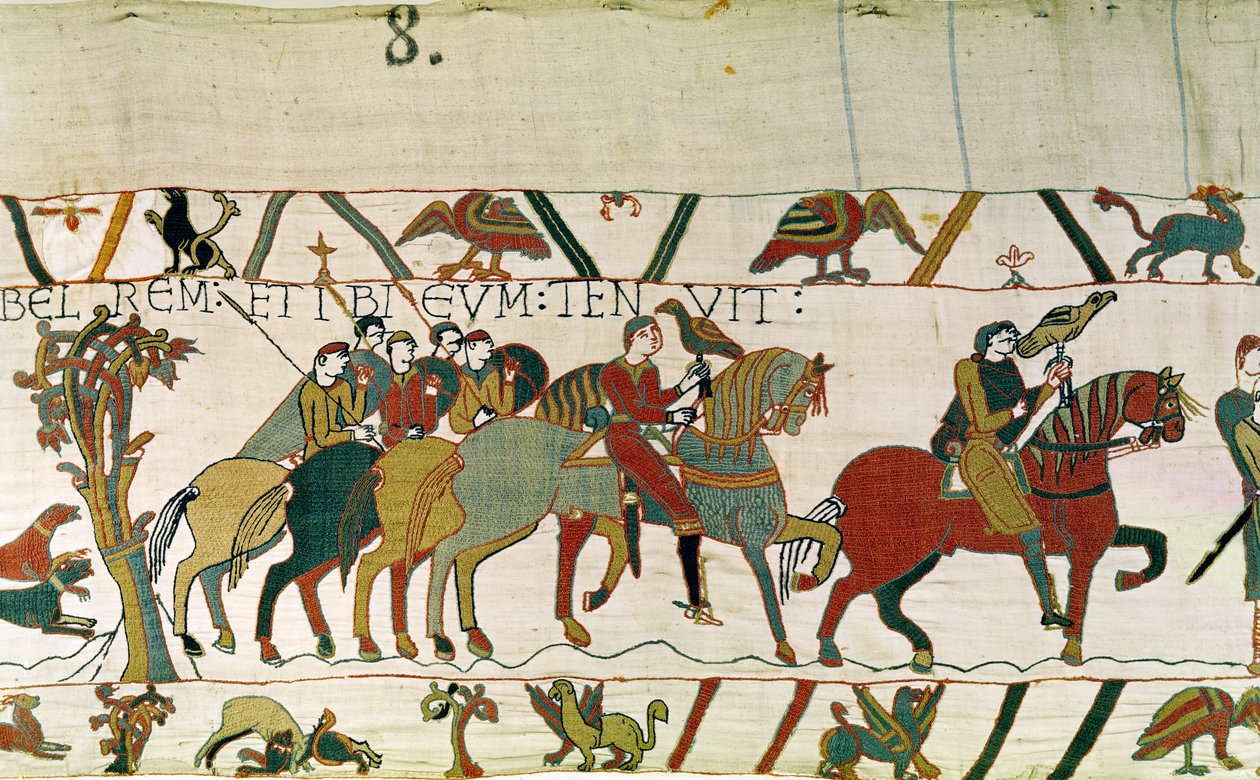Count Guy带领Harold到Beaurain，在那里他拥有他，Bayeux Tapestry 作者 未知未知