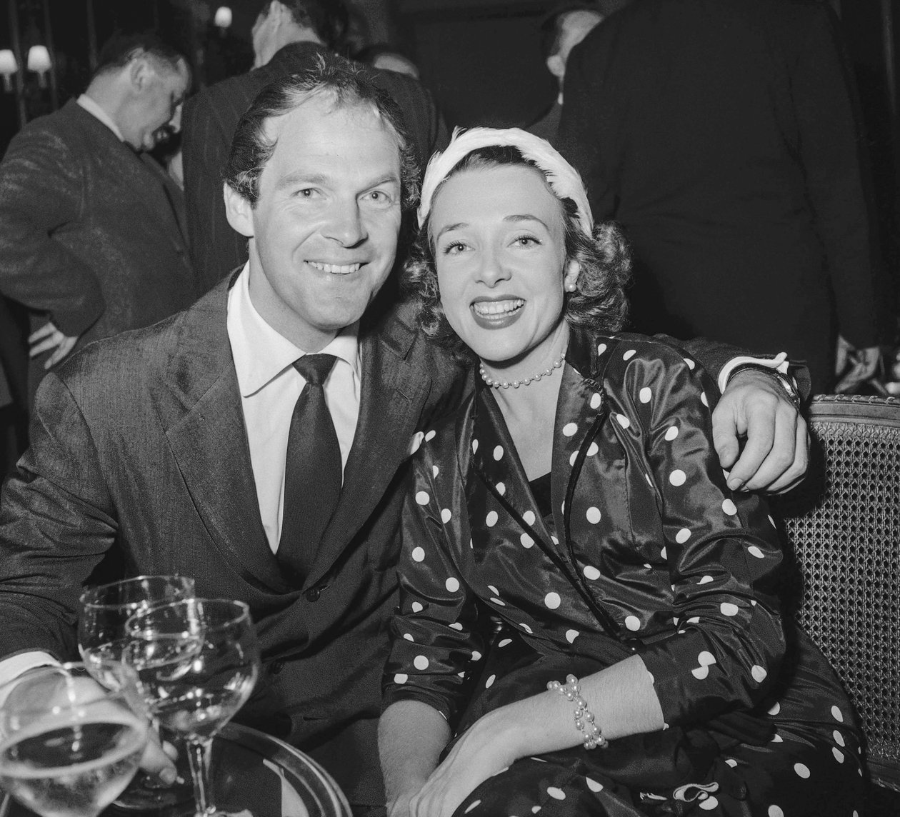 1950年6月27日巴黎选举Cinemonde小姐：Bill Marshall和Micheline Presle 作者 未知未知