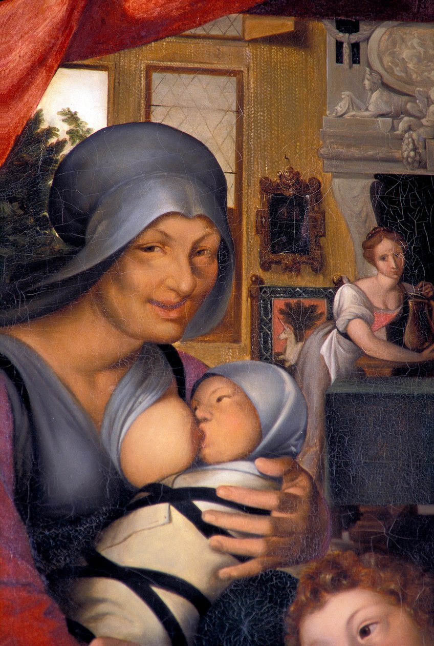 Indre＆Loire N * 327  -  Azay-le-Rideau城堡 -  4号房间“浴室里的女士”“ - 详细哺乳期由Karl Ernest Lehman绘画 作者 未知未知
